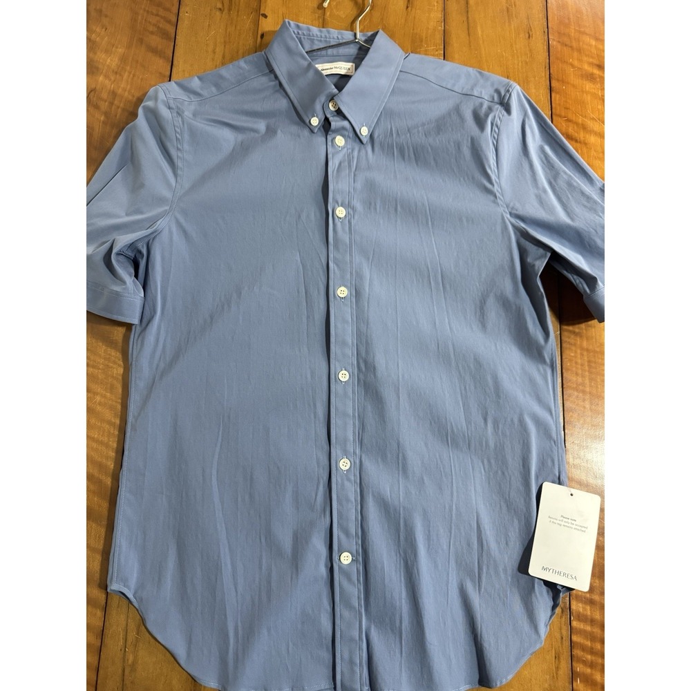 Alexander‎ McQueen Dress Shirt Medium Blue Button Down Formal 15.5 Neck